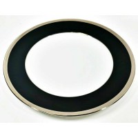 Haviland Laque De Chine Platinum Aubergen Salad Dessert Plate 8 1/2