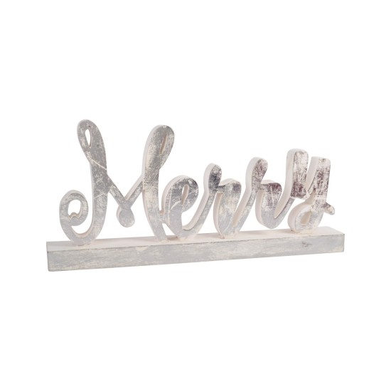  Holiday Merry Sign Silver