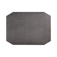 Hotel Collection Faux Leather Placemat Gunmetal