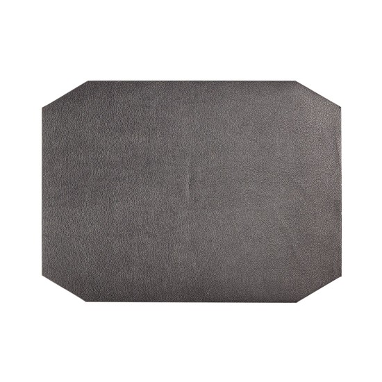  Faux Leather Placemat Gunmetal