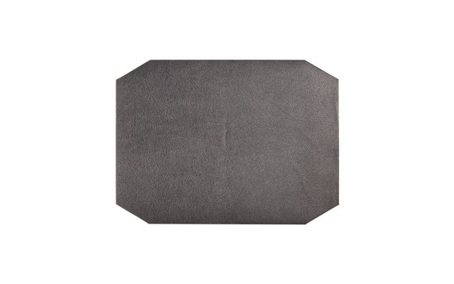  Faux Leather Placemat Gunmetal