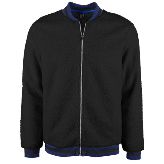  Men’s Fleece Jacket (Black, Large)