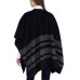  Ladies' Reversible Wrap with High Pile Fleece, Black