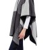  Ladies' Reversible Wrap with High Pile Fleece, Gray