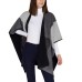  Ladies' Reversible Wrap with High Pile Fleece, Gray