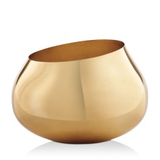 Illume Large Gold Metal Candle, Oud Wood