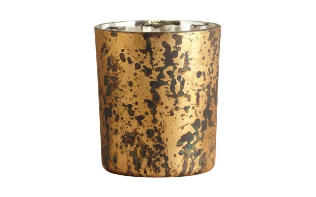  Majestic Glass Candle (Gold, 3X4)