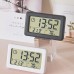 Indoor Thermometer Alarm Clock Display Digital Room Thermometer Hygrometer Thermometer, White
