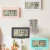 Indoor Thermometer Alarm Clock Display Digital Room Thermometer Hygrometer Thermometer, White