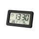 Indoor Thermometer Alarm Clock Display Digital Room Thermometer Hygrometer Thermometer, Black