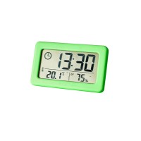 Indoor Thermometer Alarm Clock Display Digital Room Thermometer Hygrometer Thermometer, Green