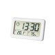 Indoor Thermometer Alarm Clock Display Digital Room Thermometer Hygrometer Thermometer, White