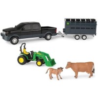 John Deere Animal Hauling Set with Cows