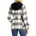  Juniors’ Double-Breasted Belted Hoodie Coat