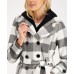 Juniors’ Double-Breasted Belted Hoodie Coat