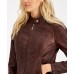  Juniors’ Faux-Leather Jacket