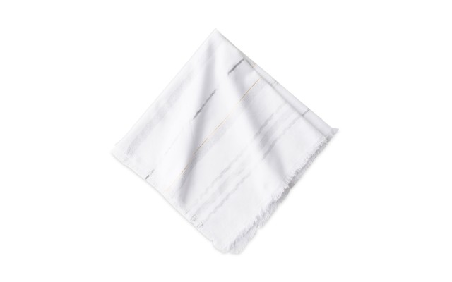  Variegated Metallic Stripe Gold/Silver Napkin