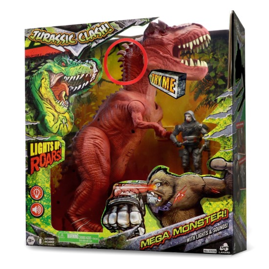  Mega Monster Dino Red T-Rex Lights & Sound Figure	Set