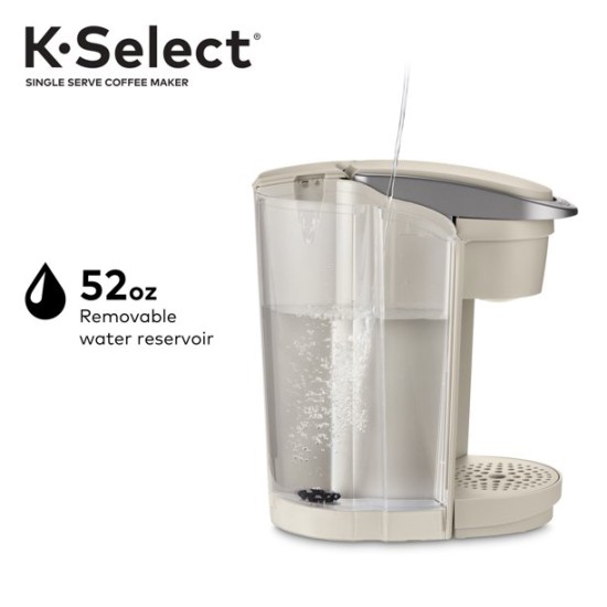  K-Select Single-Serve K-Cup Pod Coffee Maker with Strength Control, Sandstone