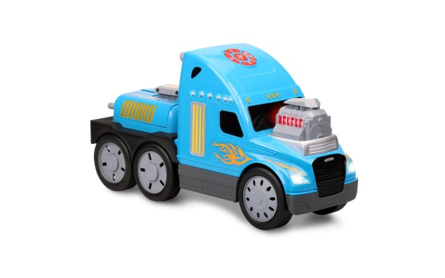  Freightliner License-Turbo Engine Road Rockers Light and Sound Motorized Vehicle Toy, Blue