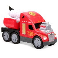 Kid Galaxy Freightliner License-Turbo Engine Road Rockers Light and Sound Motorized Vehicle Toy, Red