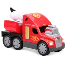 Kid Galaxy Freightliner License-Turbo Engine Road Rockers Light and Sound Motorized Vehicle Toy, Red