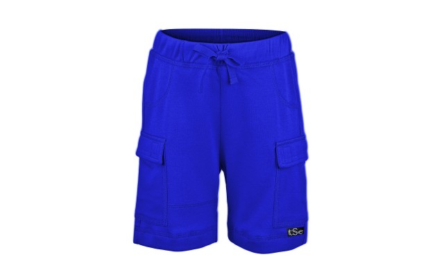  Boys Casual Beach Cargo Shorts – Soft Cotton, Pull-On/Drawstring Closure, Two Pockets, Blue, 2