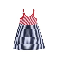 Kleverkids Toddler Baby Girls Striped Peruvian Cotton Dress – Strappy, Long Skirt