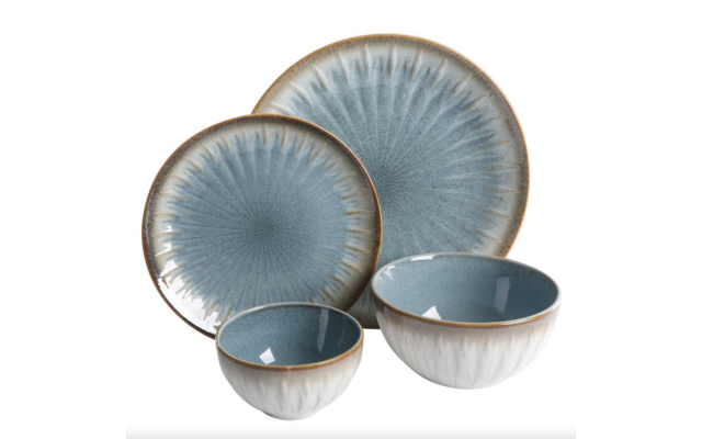  Nova 16-Piece Service for 4 Dinnerware Set, Blue
