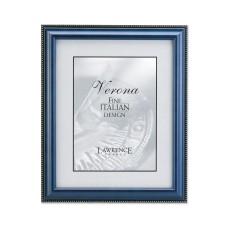 Lawrence Frames Blue Wood Picture Frame Gold Bead Design – 8″ x 10″