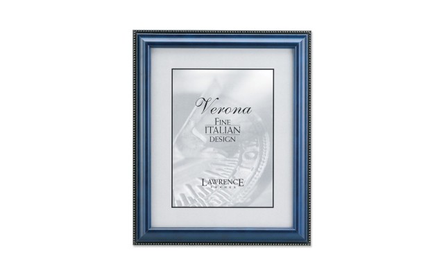  Blue Wood Picture Frame Gold Bead Design – 8″ x 10″