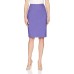  Women’s Weave 3 Button Wide Lapel Skirt Suit (Orchid/Black, 24W)