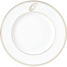 Lenox Federal Gold Script Monogram Dinnerware Accent Plate