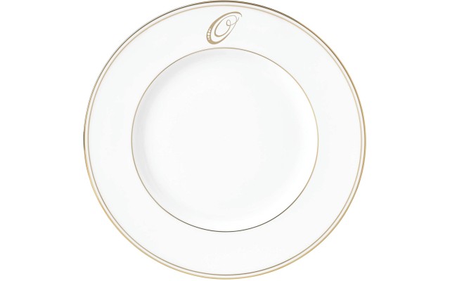  Federal Gold Script Monogram Dinnerware Accent Plate