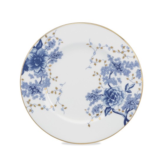  Garden Grove Salad Plate, 8”, White/Blue