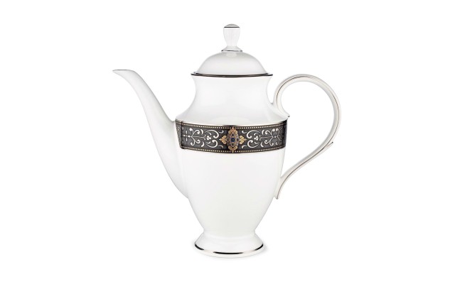  Vintage Jewel Coffeepot, 48 oz. White