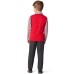 Little Boys Holiday Deer 3 Piece Sweater Set, Dark Red, 7