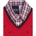 Little Boys Holiday Deer 3 Piece Sweater Set, Dark Red, 7