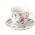   Cups and Saucers,8 pc, 8 oz., Purple, One Size