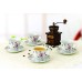   Cups and Saucers,8 pc, 8 oz., Purple, One Size