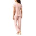  Ladies Super Soft 4-Piece Pajama Set, Pink, 2X
