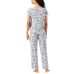  Ladies Super Soft 4-Piece Pajama Set, Gray, 2X