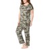  Ladies Super Soft 4-Piece Pajama Set, Green, 2X
