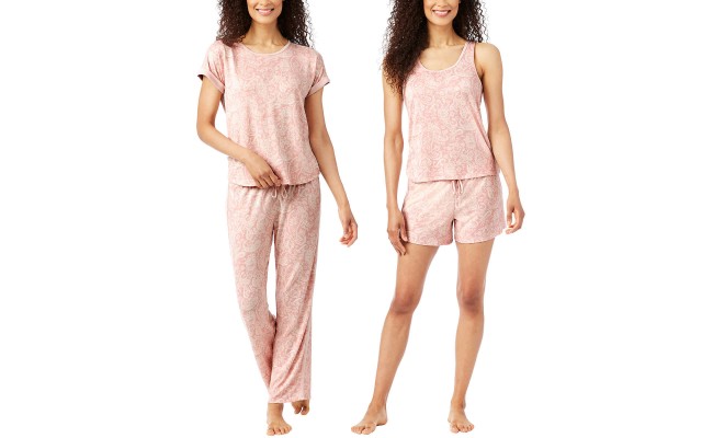  Ladies Super Soft 4-Piece Pajama Set, Pink, 2X