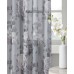  Simone Floral Design Sheer Single Window Curtain Voile Privacy Drape for Bedroom, Gray, 50
