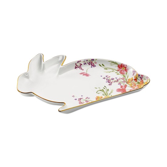  Easter Figural Bunny Platter Multi