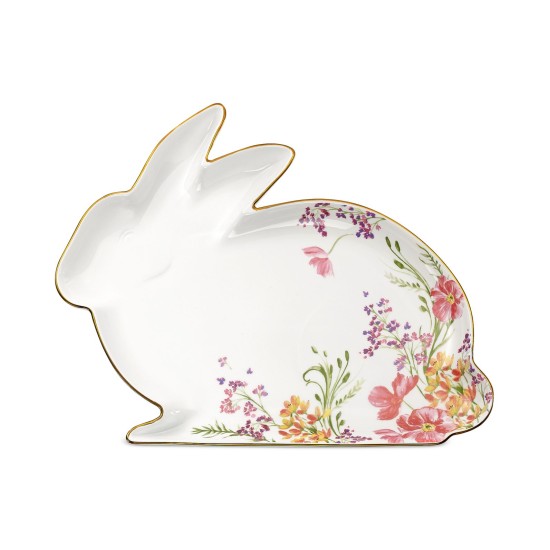  Easter Figural Bunny Platter Multi