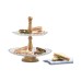  Glass & Wood 2-Tier Server