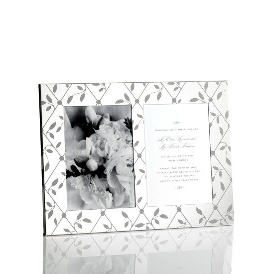  Collection Petal Trellis Silver-Plated Double Invitation Frame