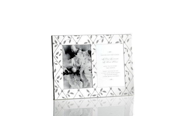  Collection Petal Trellis Silver-Plated Double Invitation Frame